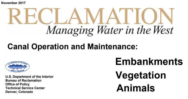 Canal Operation & Maintenance Manuals – US Dept. of the Interior